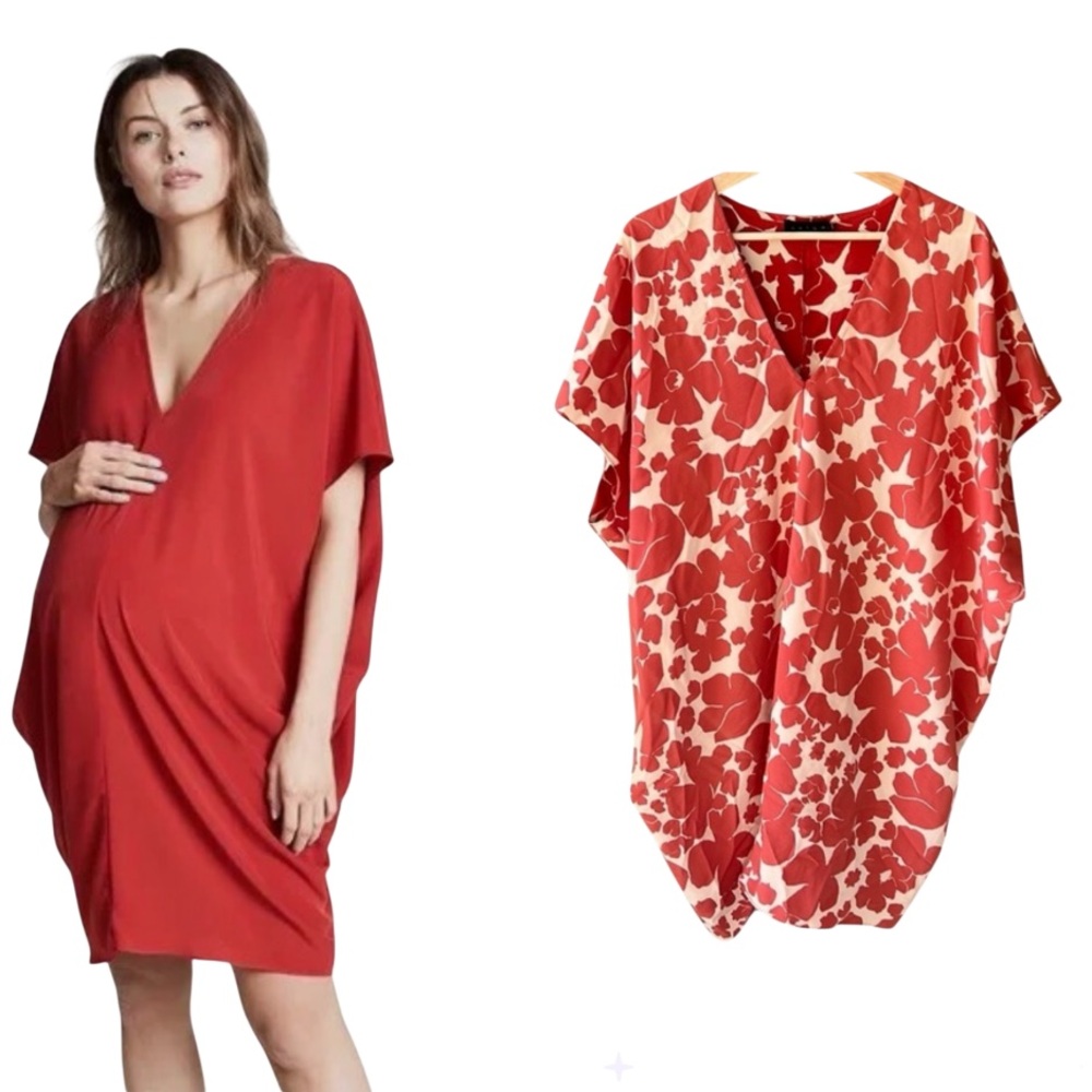 Hatch Maternity Floral Tunic Slouch Dress